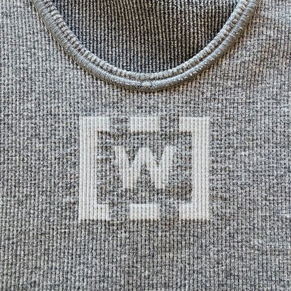 NWT Wolford Shaping Athleisure Logo Scoop Neck Bodysuit in Grey Melange Size S - Picture 10 of 16